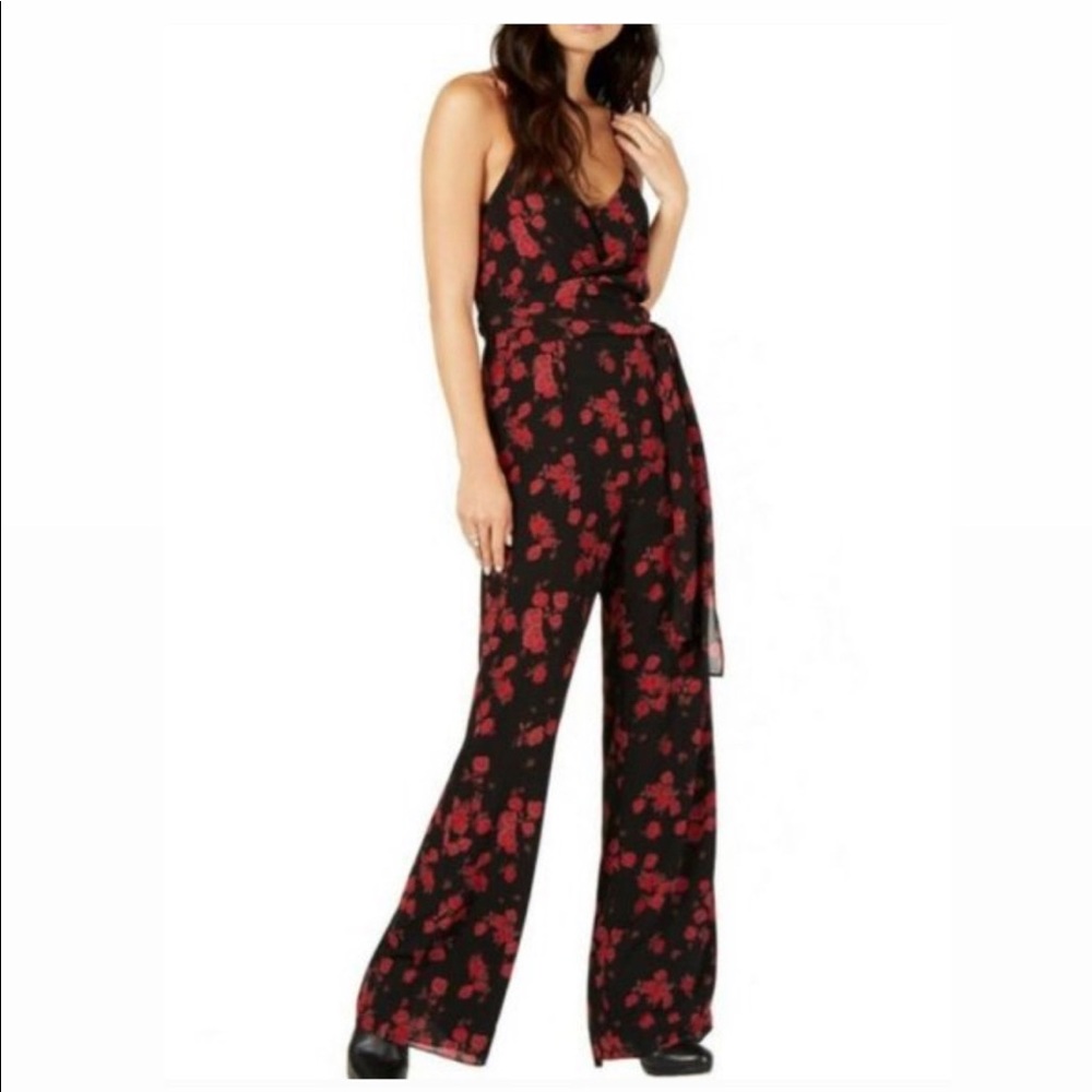 Michael Kors Eden Rose Sash-Tie Jumpsuit - Small